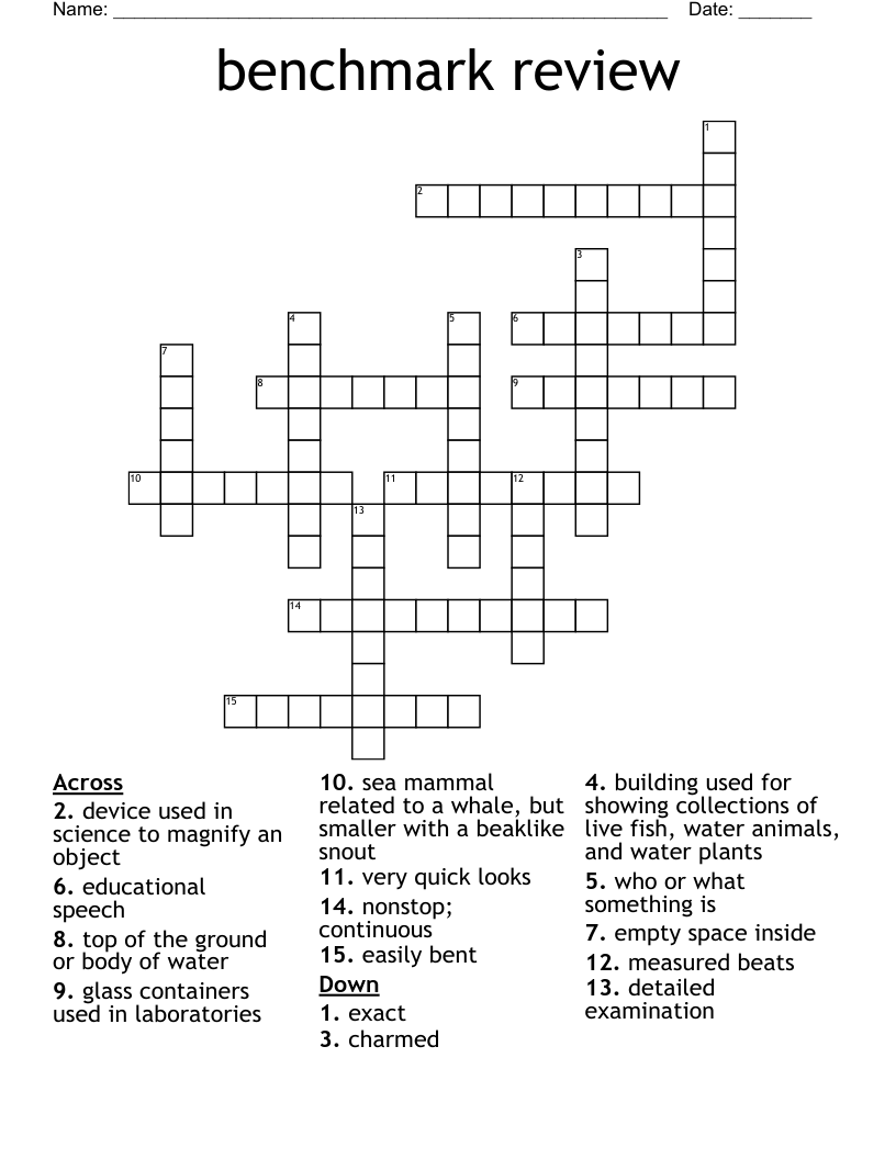 benchmark crossword