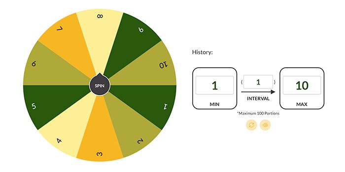 random wheel number