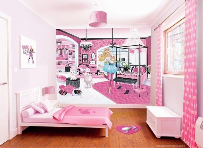 barbie wallpaper for bedroom