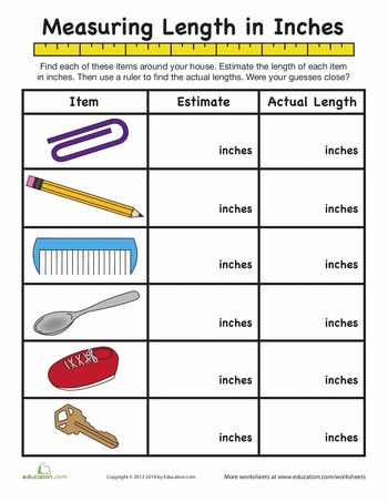 measurement worksheets 2nd grade