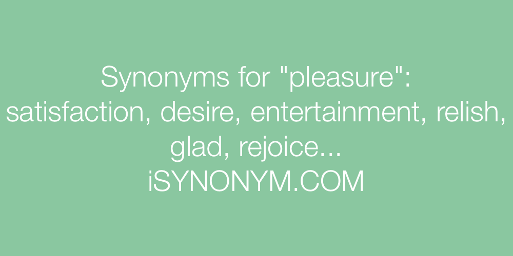 pleasure syn