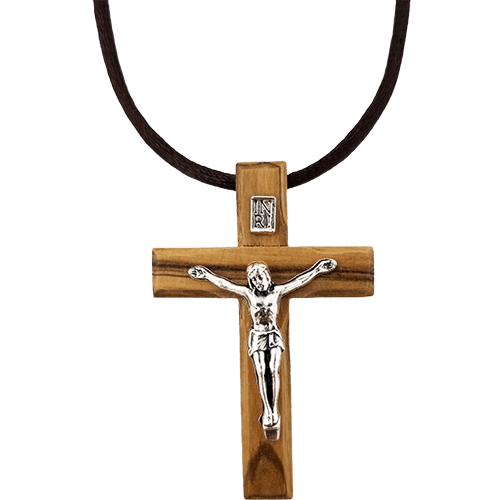 crucifix necklace wood