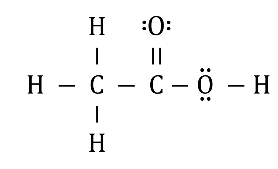 acetic acid lewis dot structure