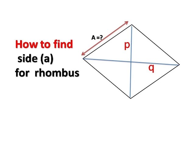 formula of side of rhombus