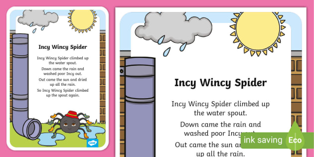 incy wincy spider song