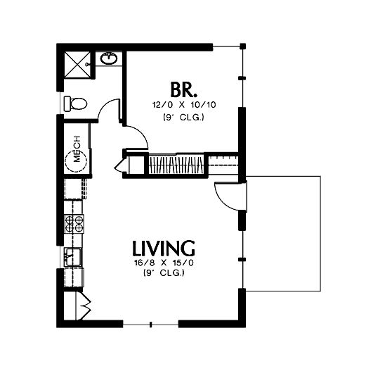 600 sq ft house plans 1 bedroom