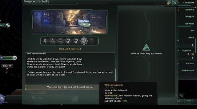 stellaris message in a bottle