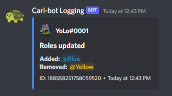 carl bot reaction role