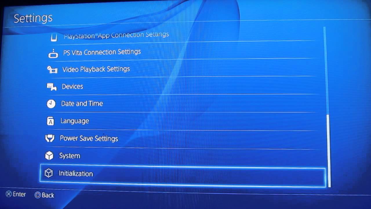 how to factory restore a ps4