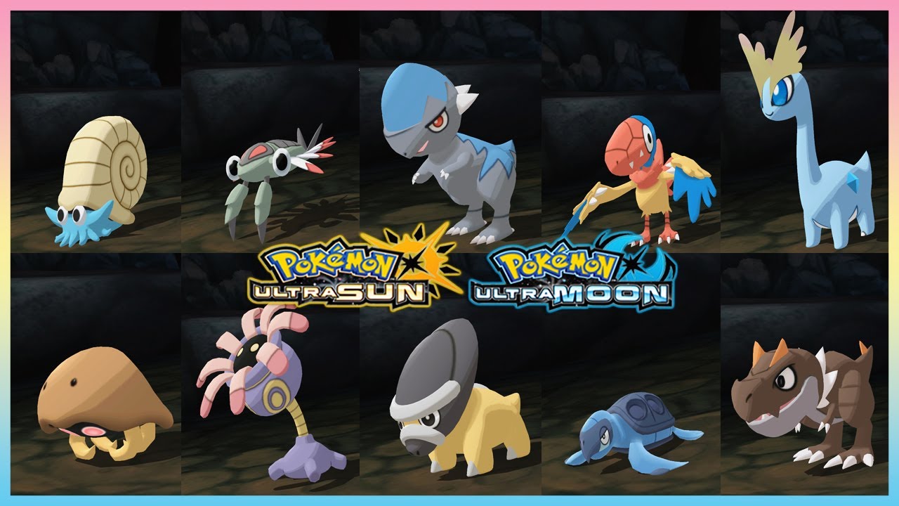 pokemon sun and moon fossils