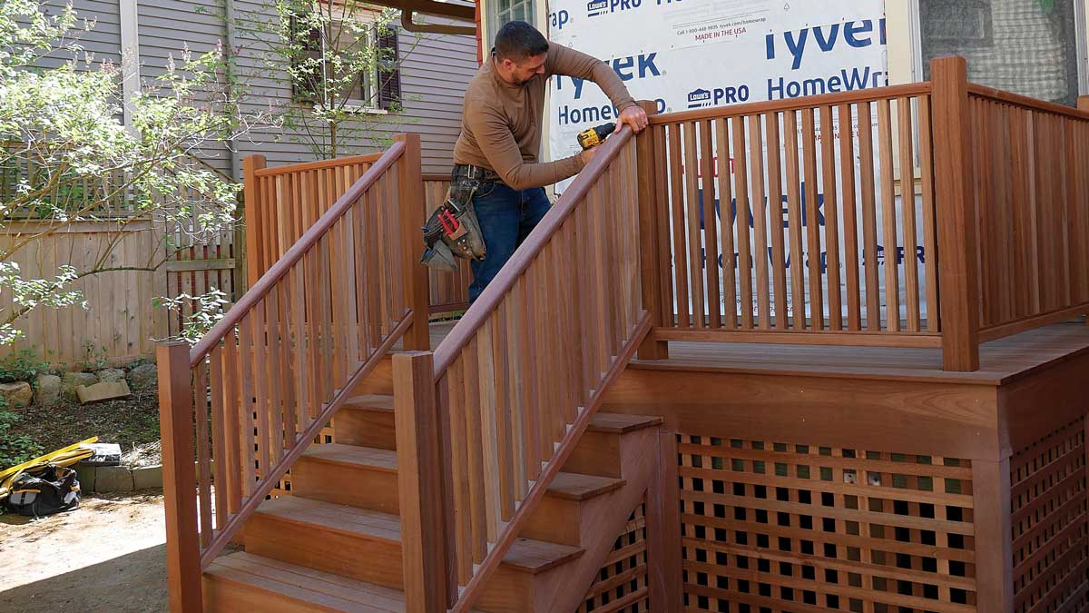 outdoor steps and railings