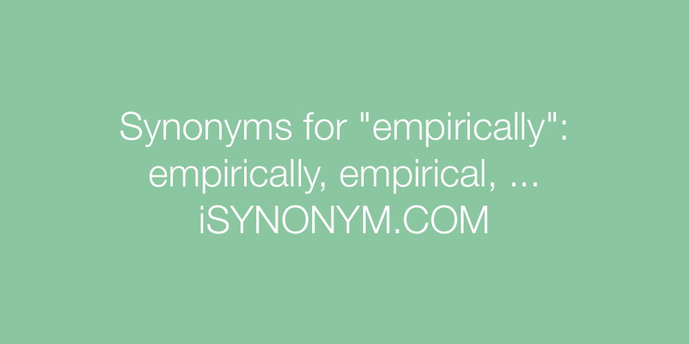 empirically antonym