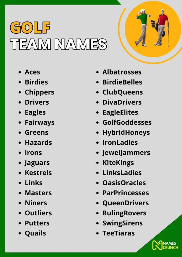 hilarious golf team names