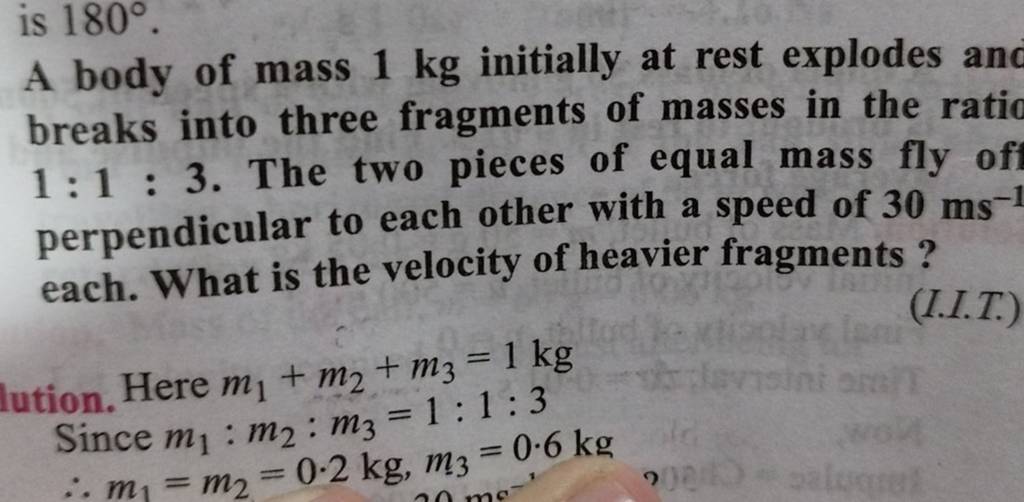 a body of mass 1 kg initially at rest