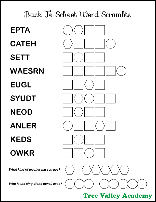 scrambled letters to make a word