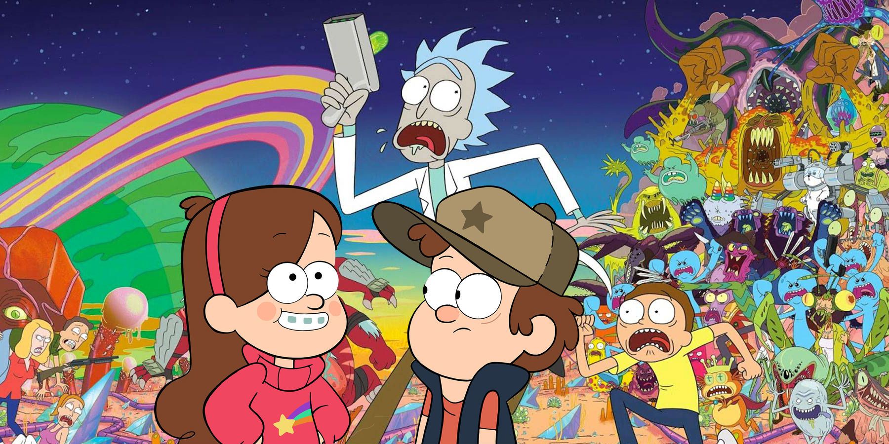 gravity falls rick and morty