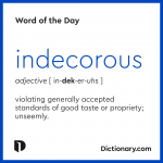 definition of indecorous