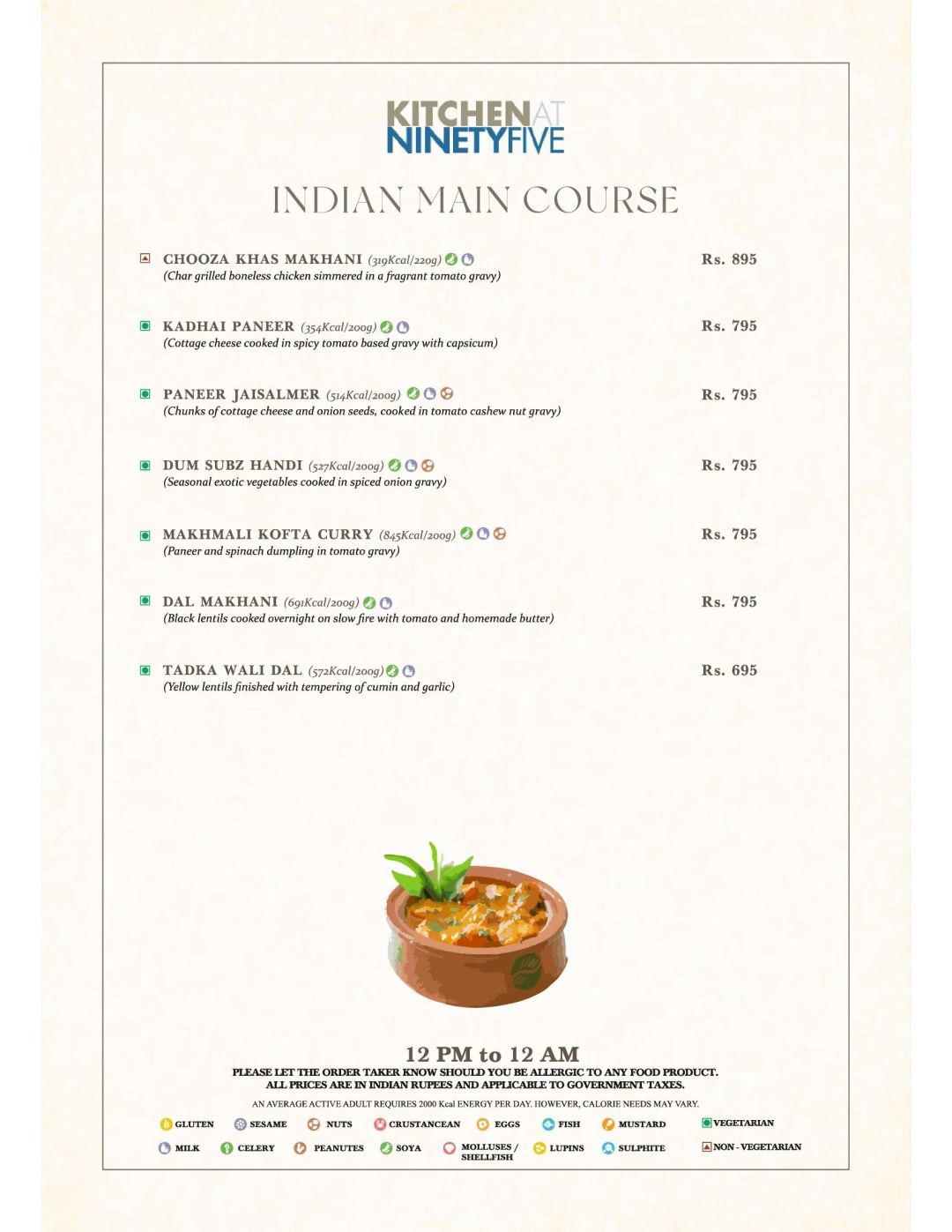 hyatt ludhiana menu