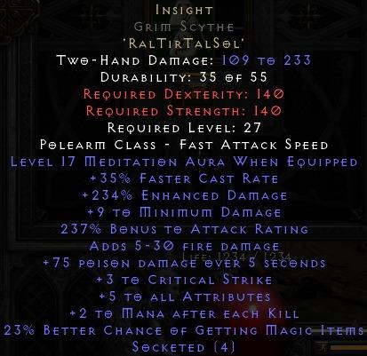 diablo 2 insight scythe