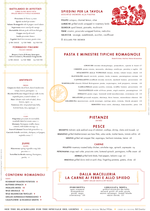 osteria morini nyc menu