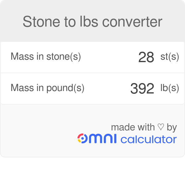 how many lb in a stone