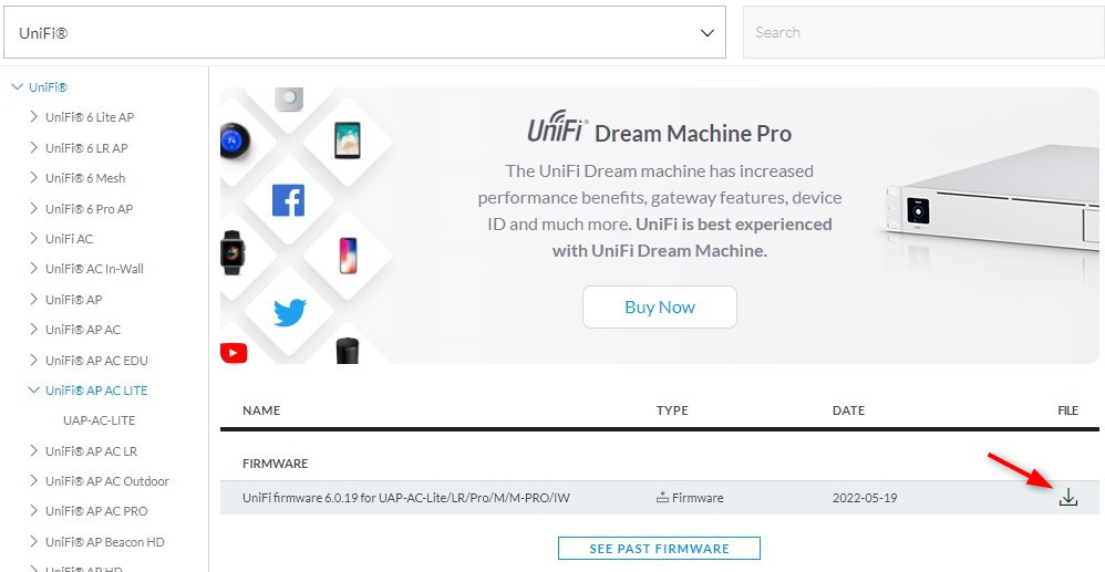 unifi ap firmware download