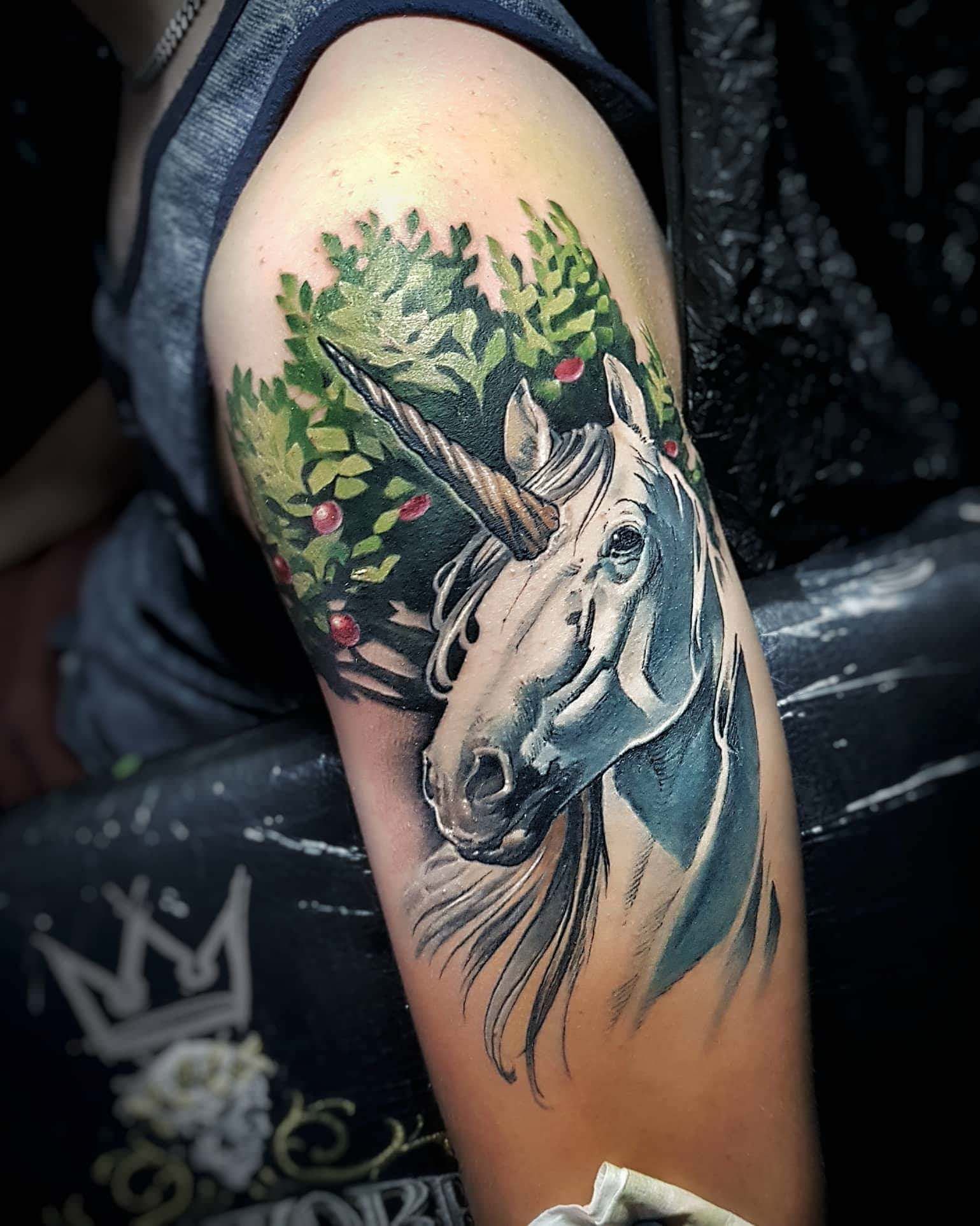 unicorn tattoo male