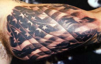 wavy flag tattoo