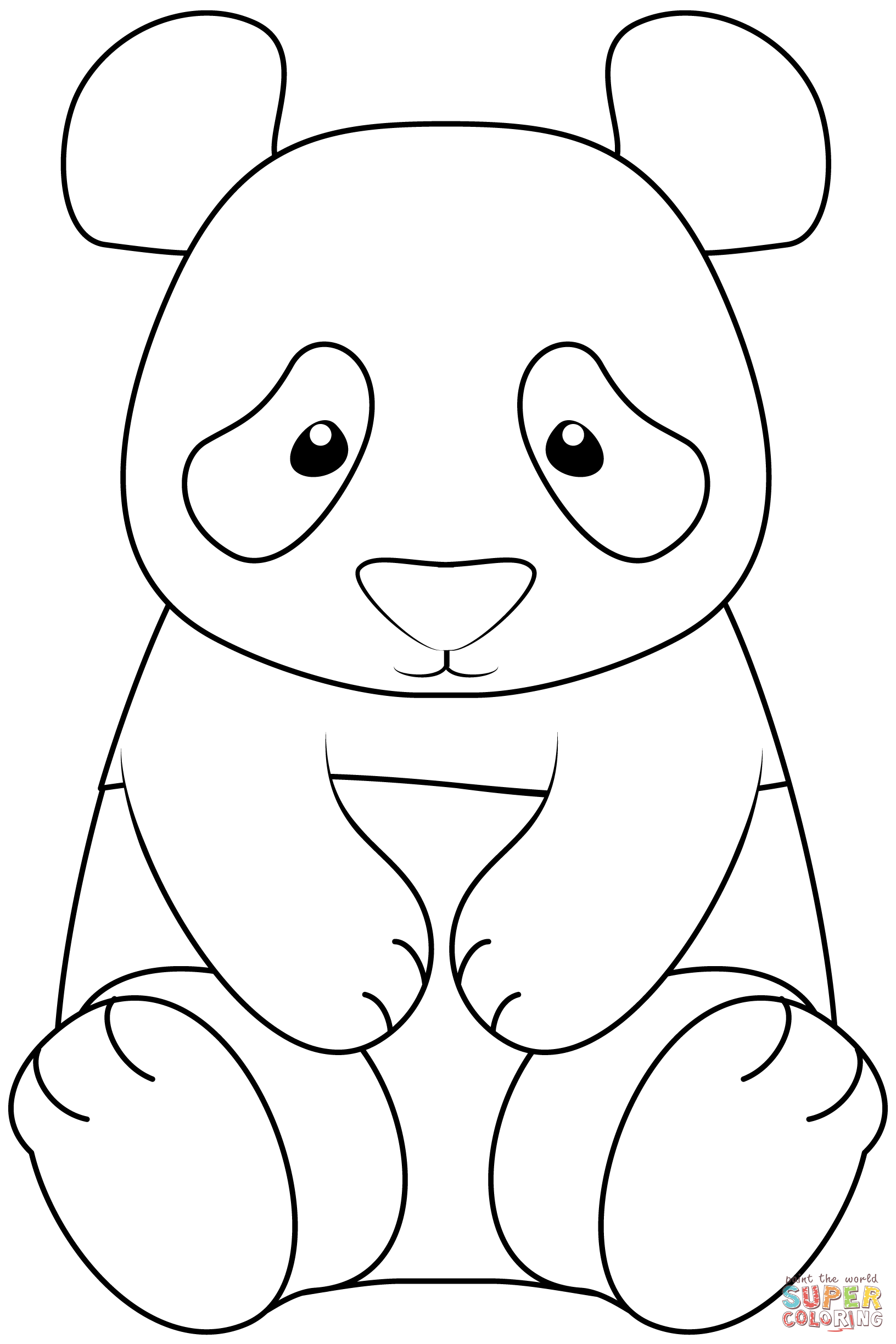 dibujo de un oso panda para colorear