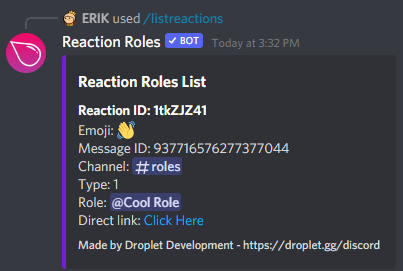 reaction role bot invite