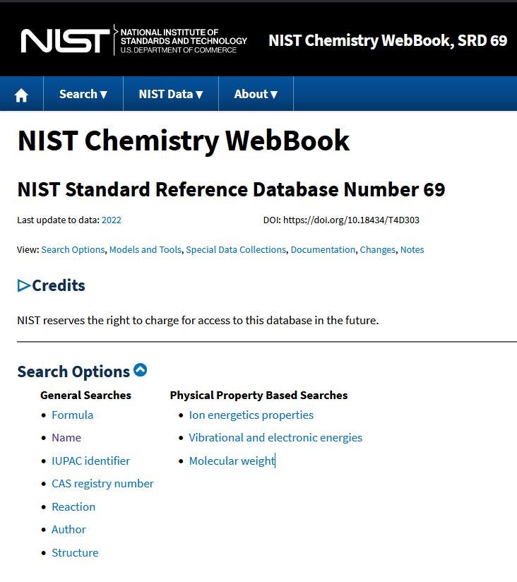 nist webbook