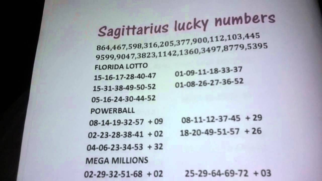 lucky number today sagittarius