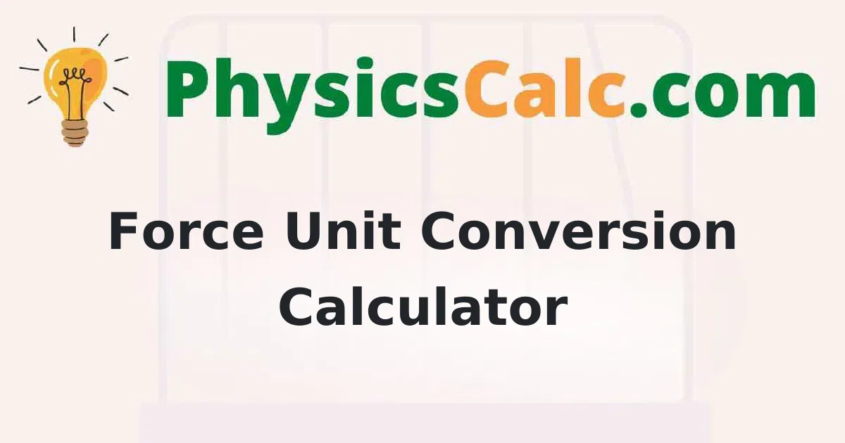 force conversion calculator