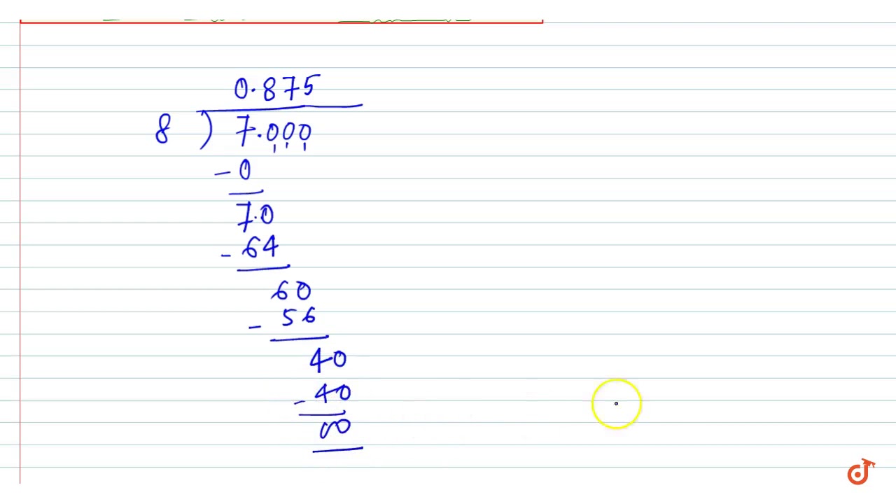 7/8 to decimal