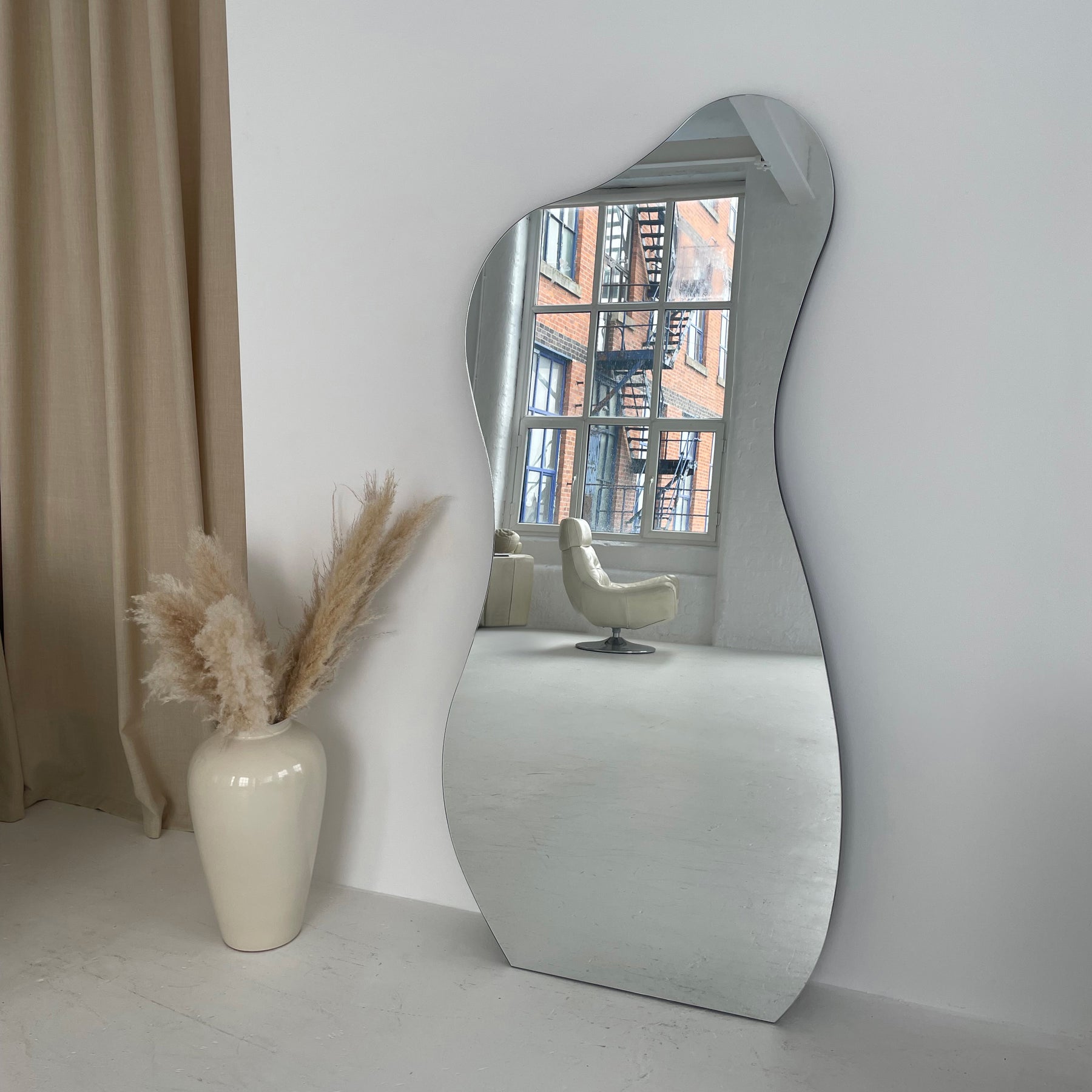 unframed full length mirror