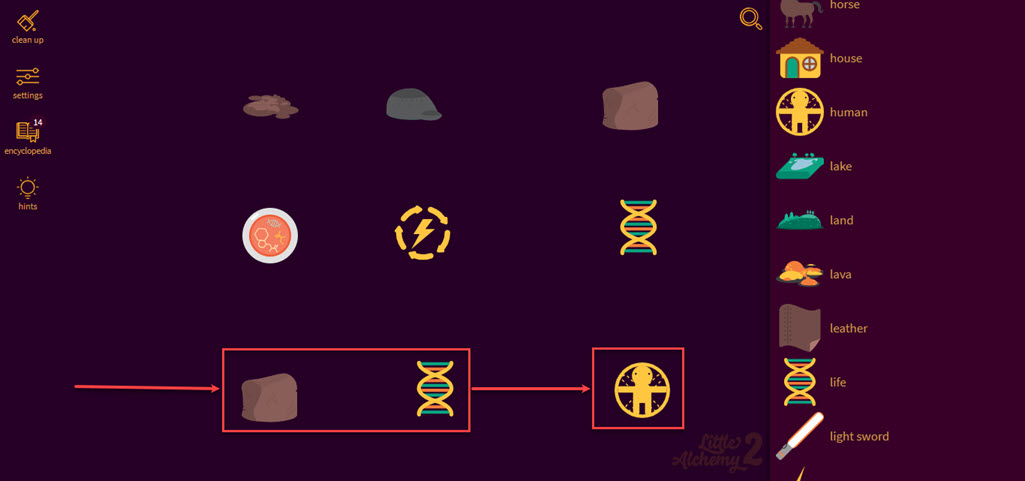 how to make human little alchemy 2