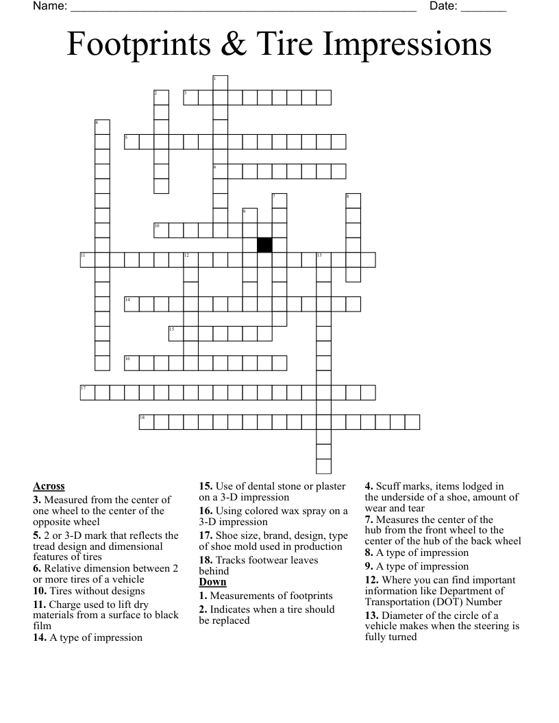 tire track crossword