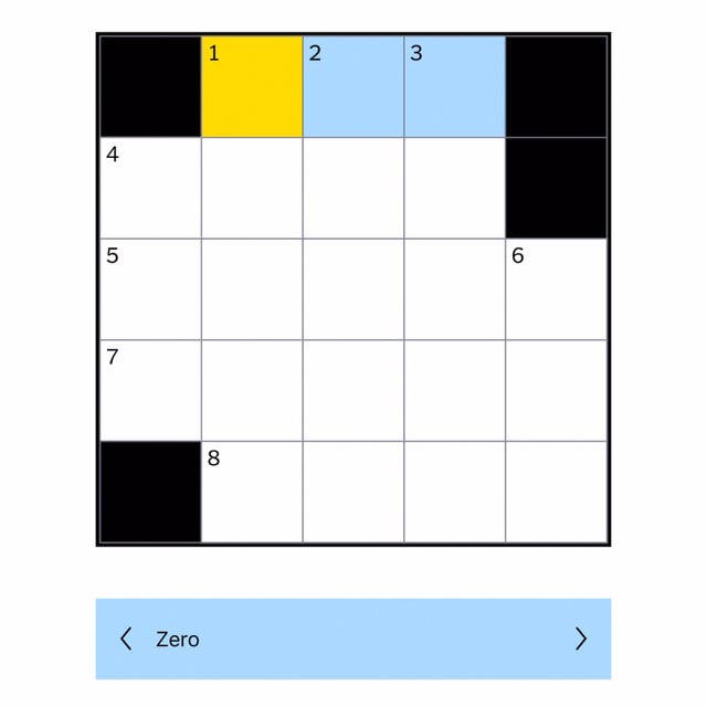 mini nyt crossword