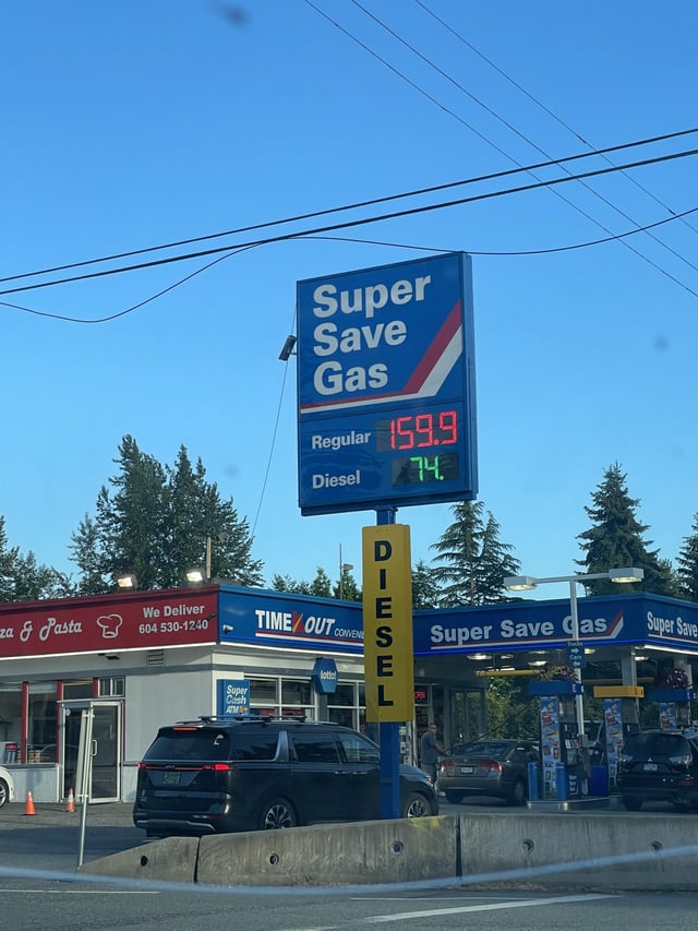 cheap gas langley