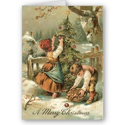 old fashioned christmas cards