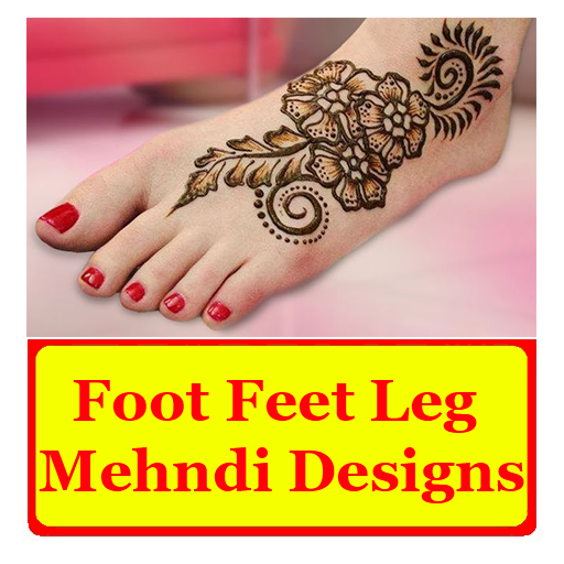 mehndi leg simple design