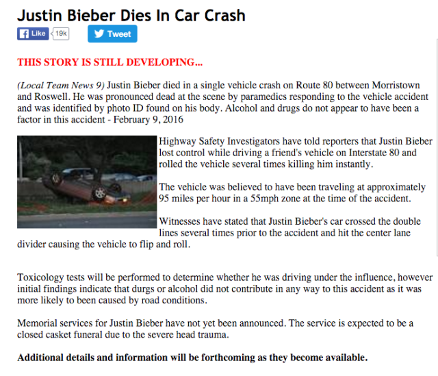 justin bieber death