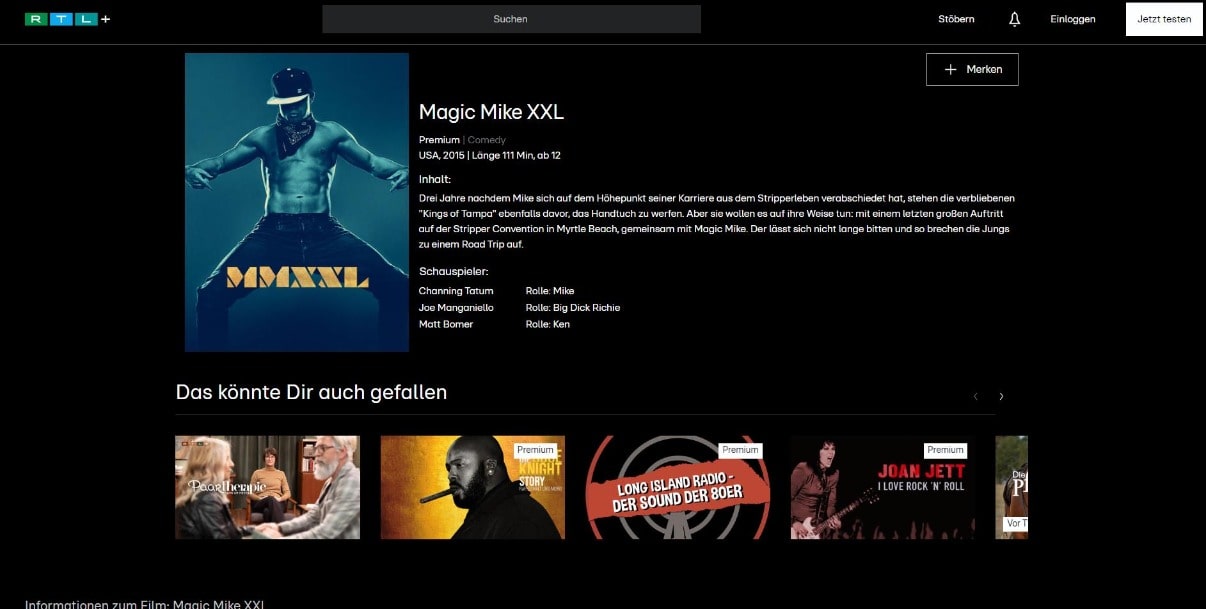 magic mike ganzer film deutsch kostenlos