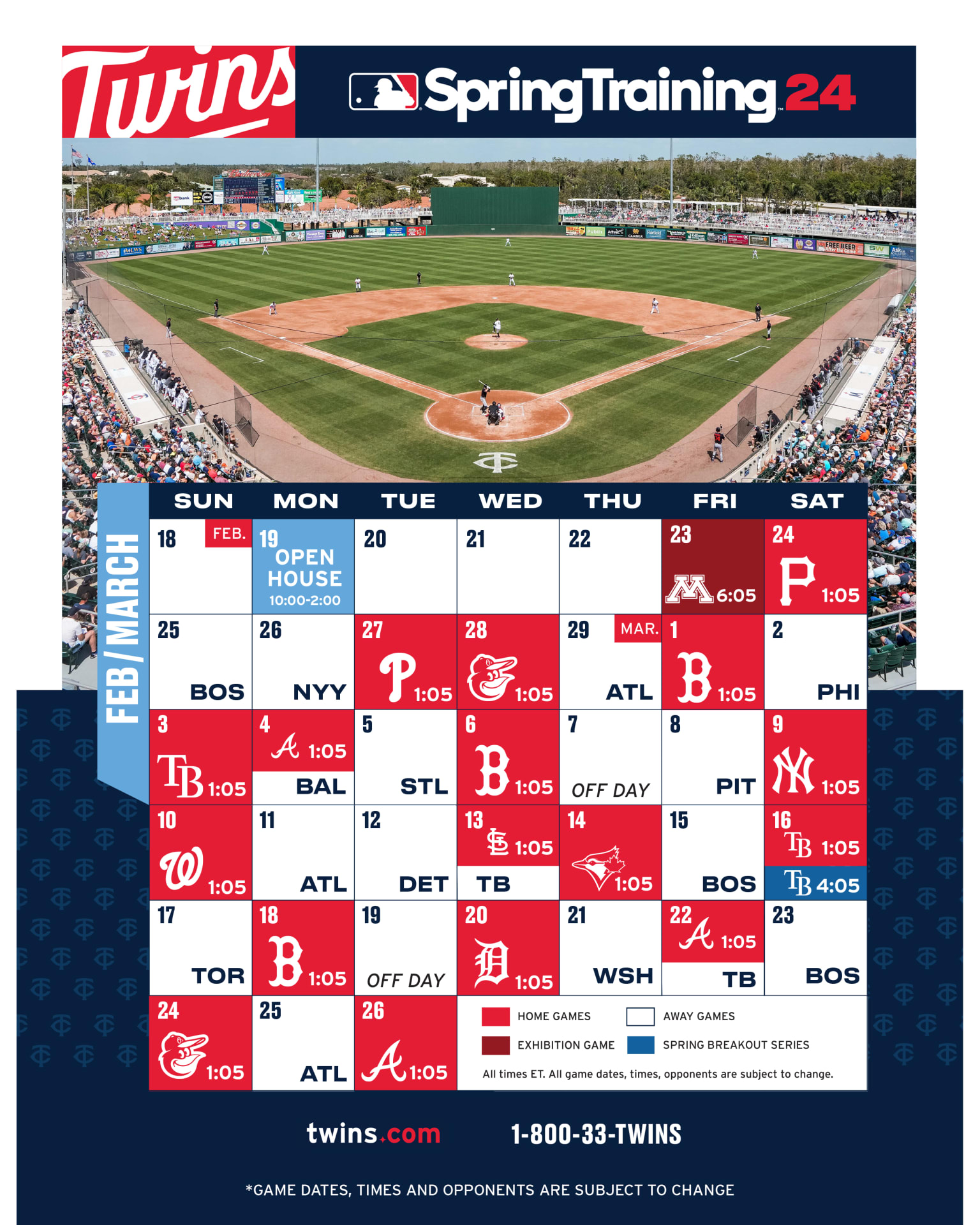 minnesota twins home schedule