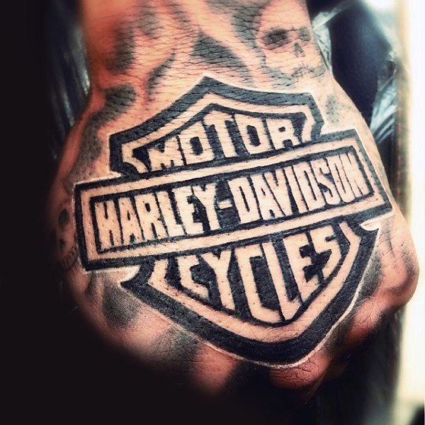 harley bar and shield tattoo