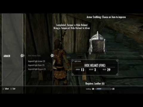 skyrim hide helmet