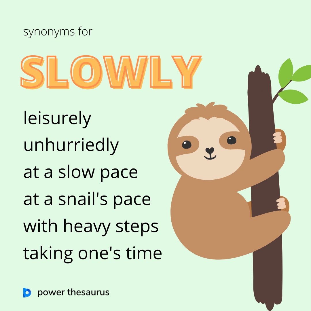 synonyms for slowly