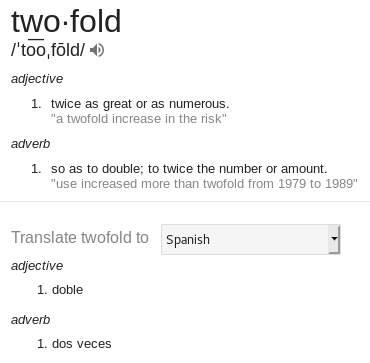 two fold synonym