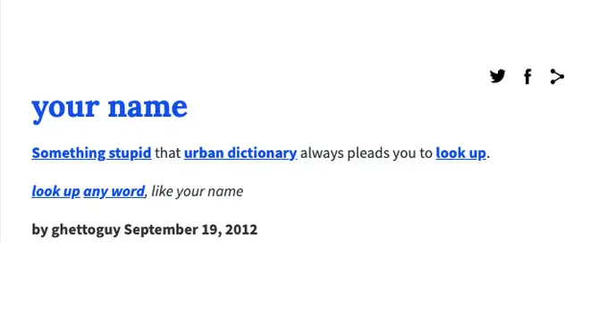 urban dictionary names