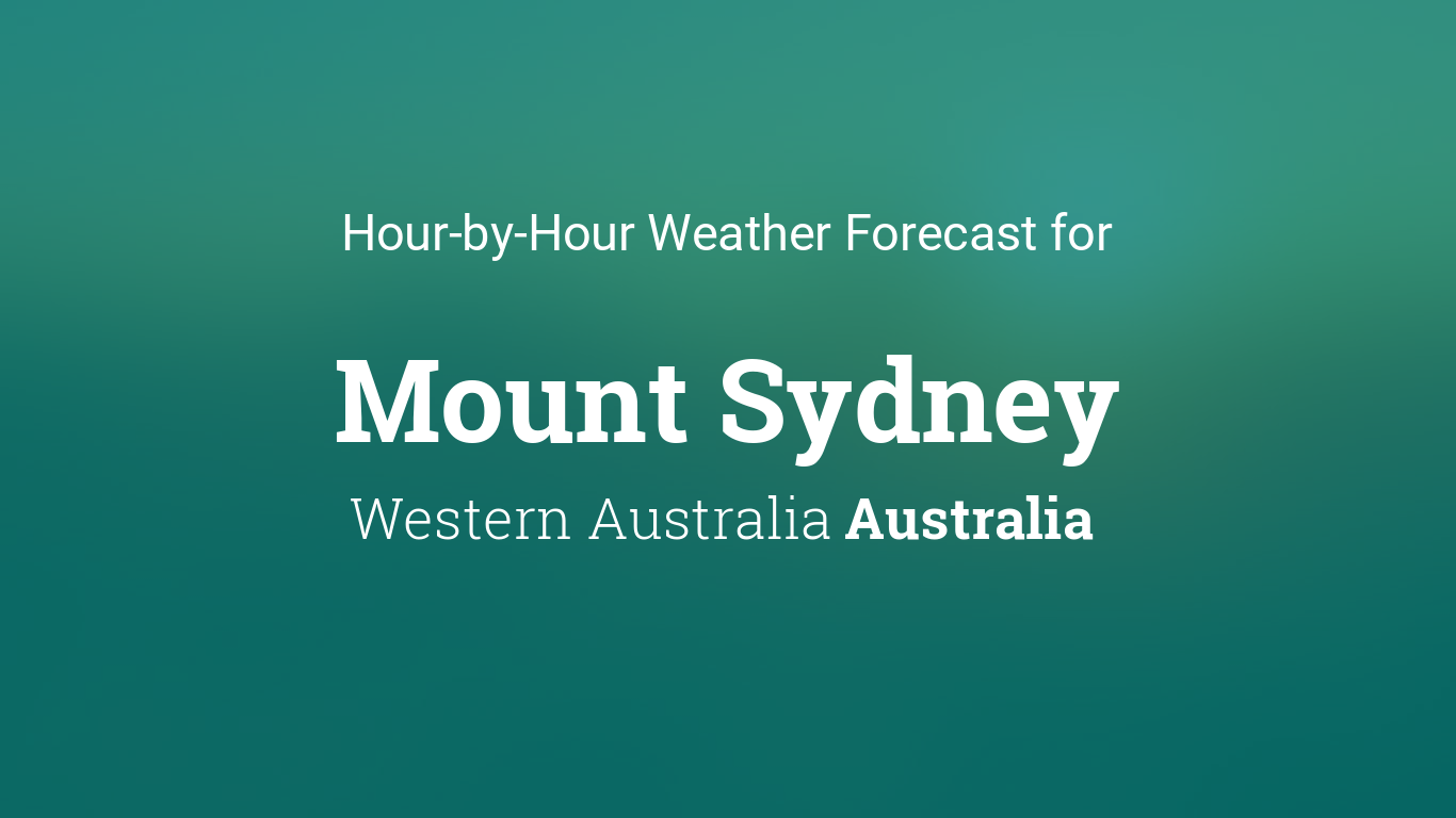 sydney weather today by hour